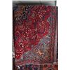 Image 1 : 100% wool Iranian Mashad area carpet with center medallion, overall floral, cranberry background wit