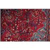 Image 2 : 100% wool Iranian Mashad area carpet with center medallion, overall floral, cranberry background wit