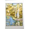 Image 1 : Framed original watercolour painting titled on verso "The Birches" signed by artist Eva Lahey, 15" X