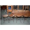 Image 1 : Set of four matching genuine ice-cream parlour chairs with oak seats