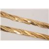 Image 1 : 10kt yellow gold, four strand woven herringbone link neck chain, 18" in length. Retail replacement v