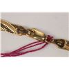 Image 2 : 10kt yellow gold, four strand woven herringbone link neck chain, 18" in length. Retail replacement v