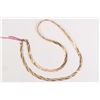 Image 3 : 10kt yellow gold, four strand woven herringbone link neck chain, 18" in length. Retail replacement v