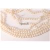 Image 2 : Genuine freshwater pearl strand 100" in length and a 10kt yellow gold and double pearl ring