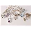 Image 1 : Selection of sterling silver and gemstone jewellery including three pairs of earrings, two with matc