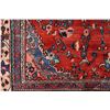 Image 2 : 100% wool Iranian Hamadan area carpet with center medallion, overall floral pattern, red background,