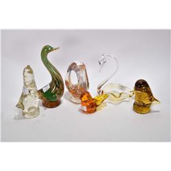 Six pieces of art glass, all believed to be Alta glass, only four pieces marked