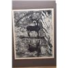 Image 1 : Gilt framed Marc Chagall etched print titled "Le Cerf Se Yoyant dans L'eau"