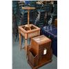 Image 1 : Mid 20th century fern stand, a single pedestal candle table and an Art Deco side table with magazine