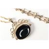 Image 2 : Ladies Victorian 9ct yellow gold three bar gate bracelet and a 9ct yellow gold carnelian and onyx fo
