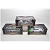 Image 1 : Three new in box 1:18 scale Maisto die cast collector cars including Audi R8R, Audi R8 and a Porsche
