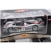 Image 3 : Three new in box 1:18 scale Maisto die cast collector cars including Audi R8R, Audi R8 and a Porsche