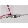 Image 2 : Ladies 14kt white gold, diamond and sapphire gemstone pendant and neck chain. Set with 0.35ct of bri