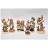 Image 1 : Six Goebel Hummel figurines including "Spring Cheer" "Postman", "Little Hiker", "Doll Doctor, "Happy