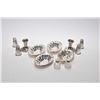 Image 1 : Selection of sterling silver including four nut dishes, International Sterling shakers, small crysta
