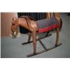 Image 1 : Vintage folk art rocking horse with saddle blanket