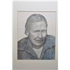 Image 1 : Framed original portrait pencil on paper drawing of a Southwestern native woman, inititalled by arti