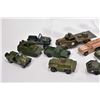 Image 2 : Selection of vintage military die cast vehicles, various makers including Mattel, Tecno, Matchbox et