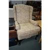 Image 1 : Two paisley upholstered wing back parlour chairs