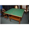 Image 2 : Quarter cut oak, barley twist fold over tea wagon/ games table with original castors and undershelf