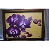 Image 1 : Large oil on canvas still-life painting of an orchid signed Jules R., 28" X 39"