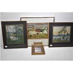 Four framed Group of Seven prints including three Tom Thomsons and an A.Y.Jackson