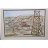 Image 1 : Framed original watercolour painting labeled on verso " Rosedale's Suspension bridge over the Red De