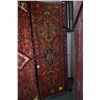 Image 1 : 100% wool Iranian Azarbaijan runner/ area carpet with triple medallion, red background and highlight