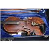 Image 5 : Two vintage musical instruments including a Melody King six string guitar in hard case and a violin