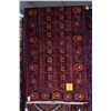 Image 1 : 100% wool Iranian Ferdos runner/ area carpet with overall geometric pattern, cranberry background wi