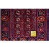 Image 2 : 100% wool Iranian Ferdos runner/ area carpet with overall geometric pattern, cranberry background wi