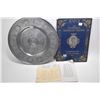 Image 1 : Embossed pewter charger limited edition reissue of "Louvre Plate" by artist Francois Briot 1550-1616