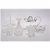 Image 1 : Six pieces of art glass, two with Alta glass labels and one signed "Made in Canada by Hand"