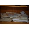 Image 2 : Shelf lot of vintage table linens including table linens, embroidered pieces, napkins etc.