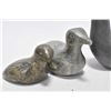 Image 2 : Three graduated soapstone carved birds, two signed including B. Sicrow