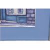 Image 2 : Framed original painting on silk of a Montreal street scene, signed by artist Renee Bovet 5" X 7"