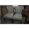 Image 1 : Two upholstered modern side chairs