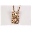 Image 1 : Ladies 14kt yellow gold 16" neck chain and a 10kt yellow gold pendant set with small accent diamond