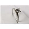 Image 1 : Ladies 18kt white gold and diamond solitaire ring, note small chip to girdle on stone