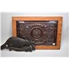 Image 1 : Vintage framed pressed copper panel "Confederation Canada 1867-1927" overall dimensions 21" X 14 1/2