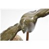 Image 2 : Stone Inuit carving of a bird in flight on a stone base, 14" wing span