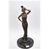 Image 1 : Modern bronze of a 1920's flapper 14" in height including marble base