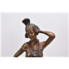 Image 2 : Modern bronze of a 1920's flapper 14" in height including marble base