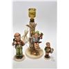 Image 1 : Selection of Goebel Hummel figures including "Apple Tree Boy' lamp and two figures with full bee mar