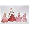 Image 1 : Four Royal Doulton figurines including "The Ermine Coat" RN 842488, "Rose" HN1368, "Tinkle Bell" HN1