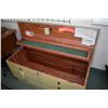 Image 2 : 1950's era cedar lined blanket box with flip up tray made by Lane, includes original key and labels