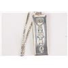 Image 1 : Sterling silver 22" box chain and a British hallmarked Queen's silver jubilee .8oz sterling silver i