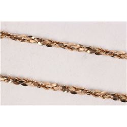 10kt yellow gold 16" twisted rope chain