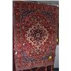Image 1 : 100% wool Iranian Bakhtiar area carpet with large center medallion with predominantly red background