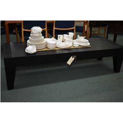 Modern wooden coffee table with single drawer